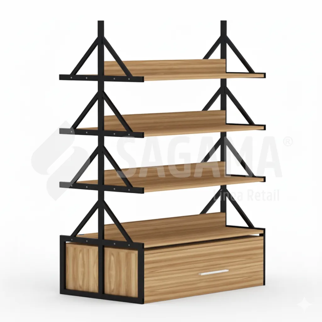 Andamios de Melamina para tiendas retai