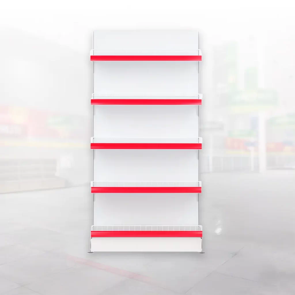 G&oacute;ndola met&aacute;lica de pared para optimizaci&oacute;n de espacios comerciales