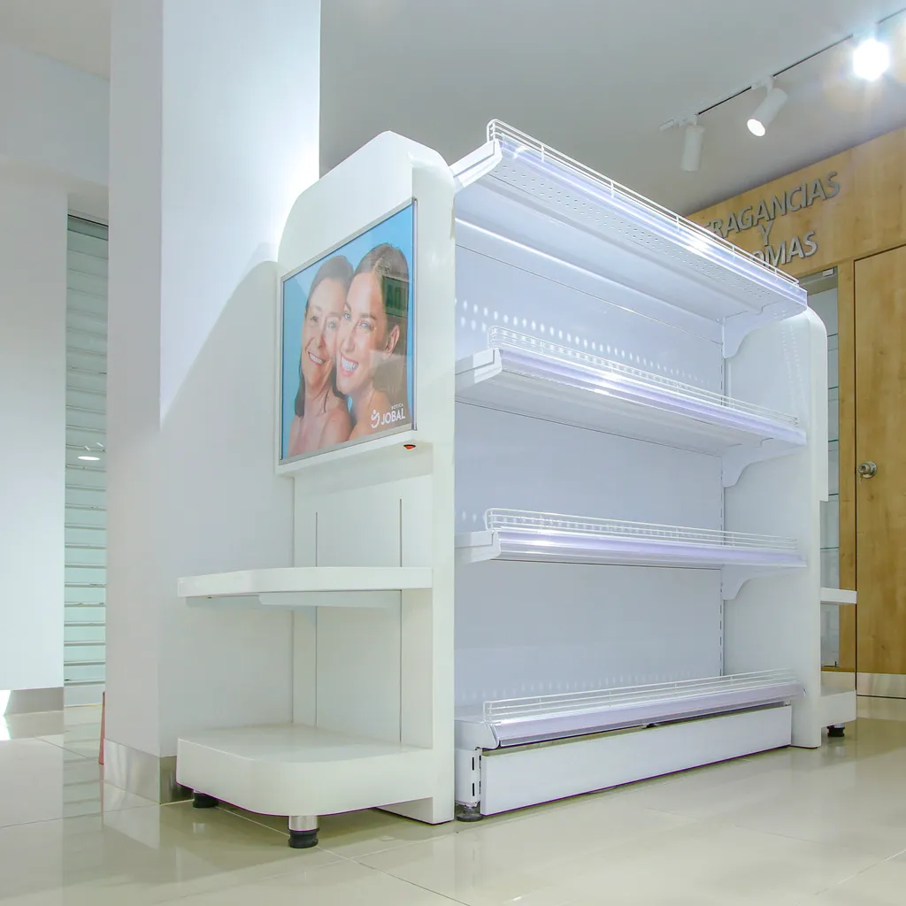 g&oacute;ndola personalizada para farmacia